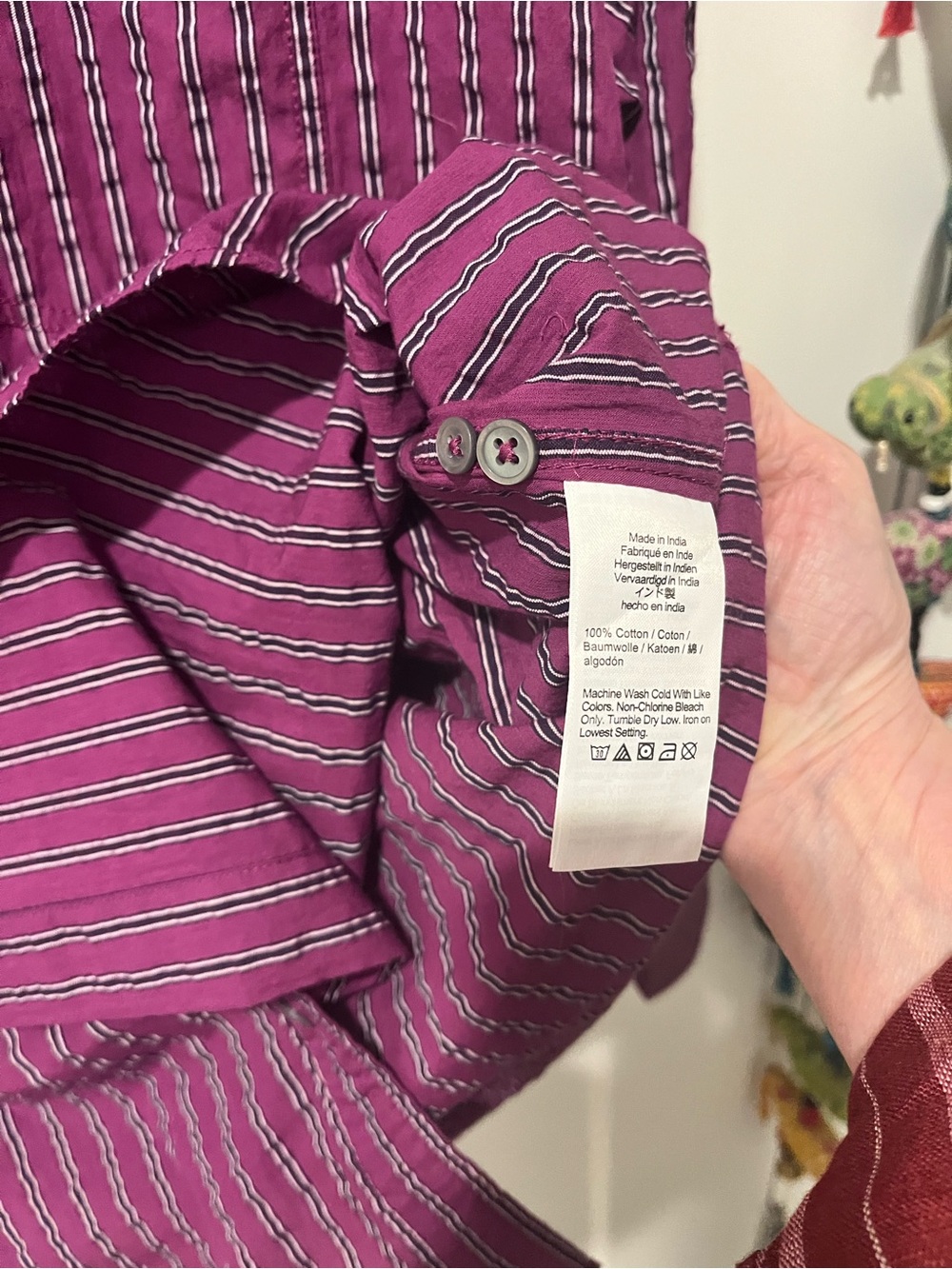 J. Crew Etienne Oversized Shirt, Dobby Stripe, Sz XSM, NWT - Picture 10 of 12